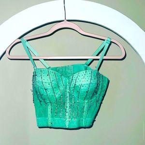 Teal corset